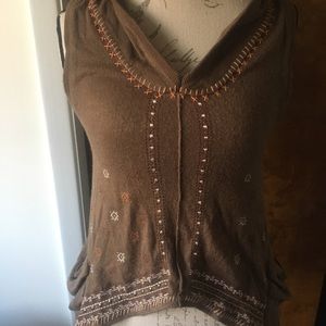 Lulumari sleeveless brown top